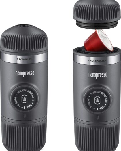 Wacaco Nanopresso bærbar espressomaskine med adapter NANOGREYNS