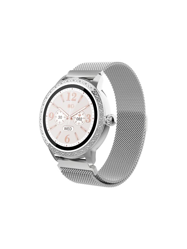 DENVER SW-360 - silver - smart watch with mesh bracelet - silver