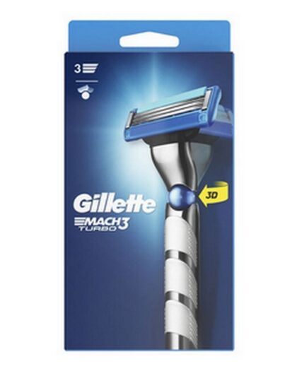 Gillette - Mach3 Turbo barberskraber + 1 barberblad